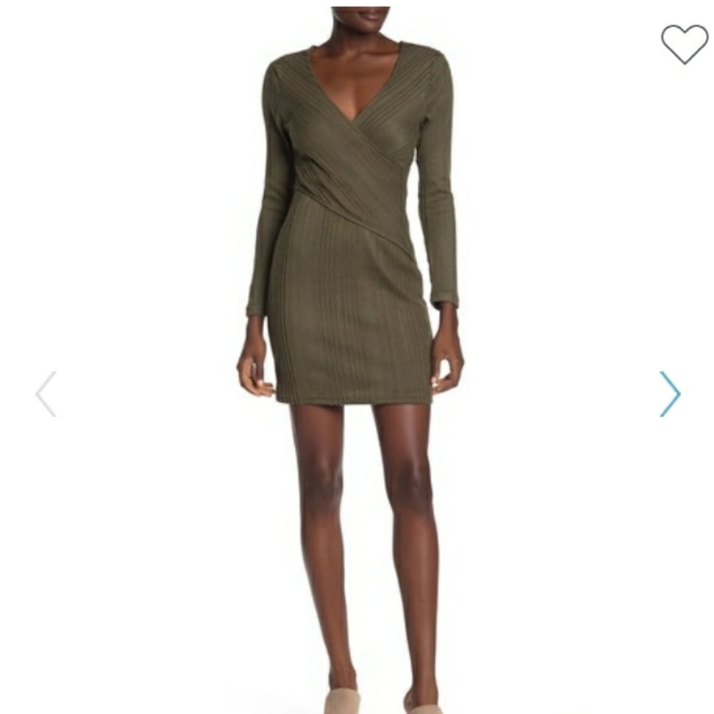NWT MAX & ASH wrap ribbed knit mini dress